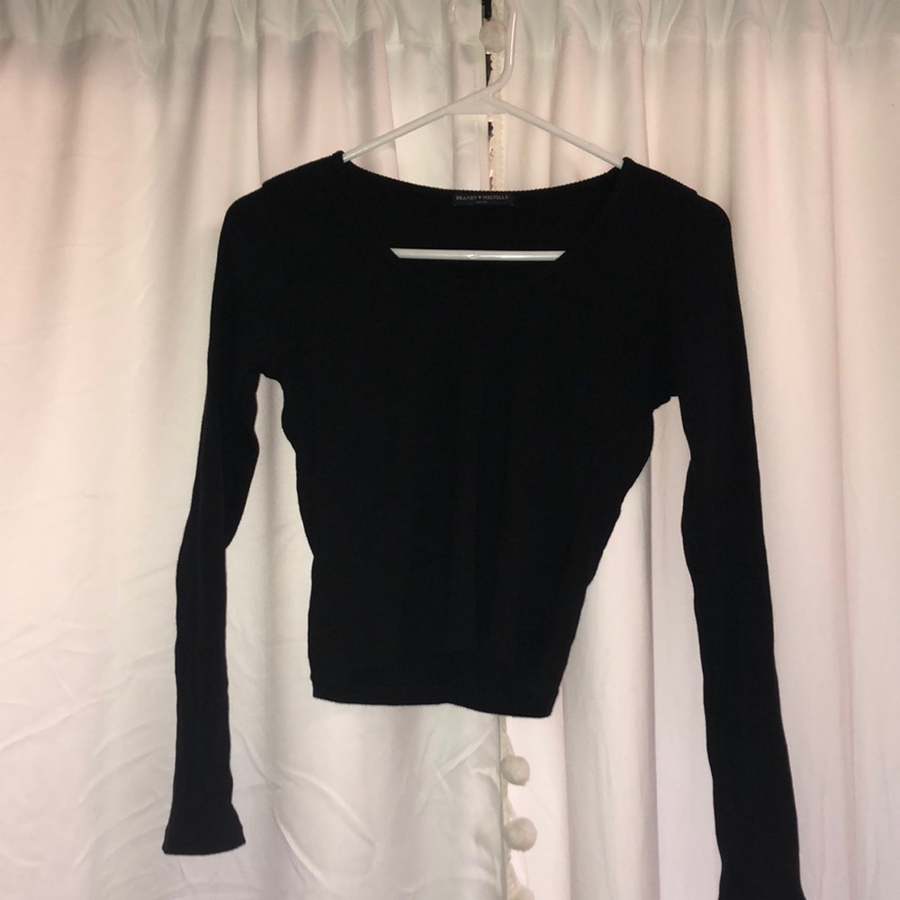black ribbed long sleeve